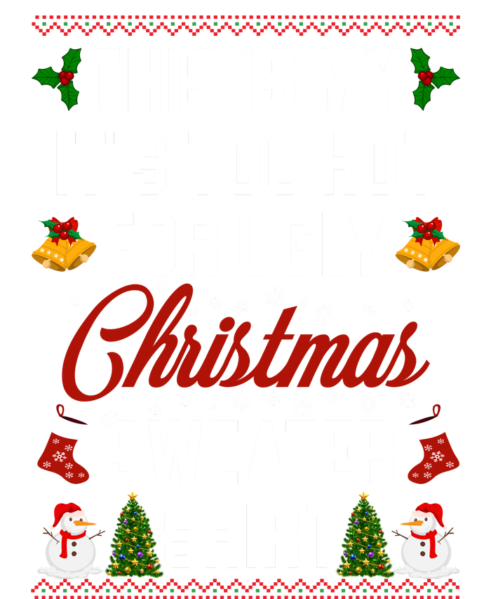 This Is My It's Too Hot For Ugly Christmas Sweater Shirt Performance Long Sleeve Polo