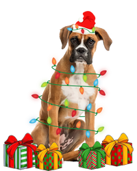 Xmas Boxer Dog Christmas Lights Puppy Lover Great Gift Sustainable Knit Beanie