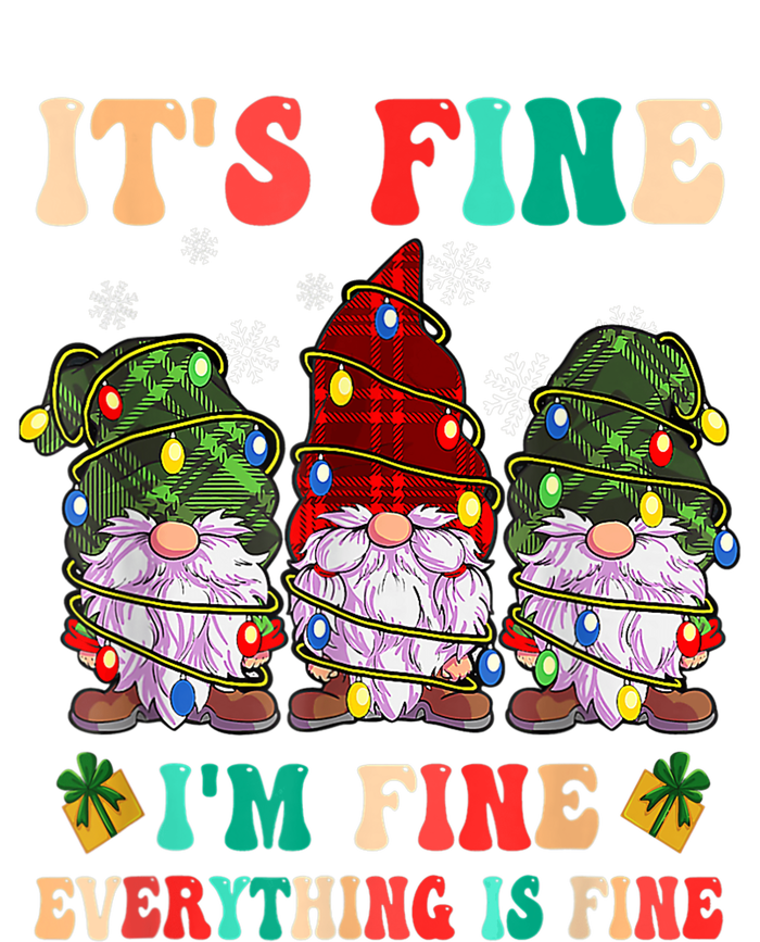 It's Fine I'm Fine Everything Is Fine Christmas Lights Gnome T-Shirt