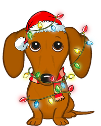 Dachshund Christmas Tree Dachshund Santa Hat Light Xmas Gift T-Shirt