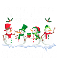 Chillin With My Snowmies Funny Snow Pajamas For Family Cute Gift Long Sleeve Shirt