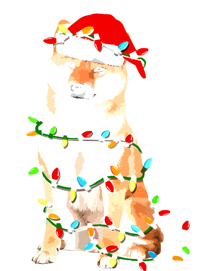 Shiba Inu Christmas Dog Lover Puppy Lights Xmas T-Shirt