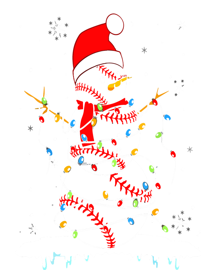 Christmas Baseball Snowman Santa Xmas Lights Pajama Set