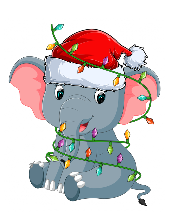 Ugly Sweater Style Xmas Lights Santa Elephant Christmas Great Gift T-Shirt