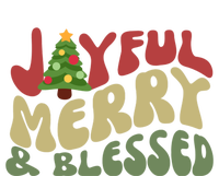 Joyful Merry And Blessed Retro Christmas Tree Lights Funny Gift T-Shirt