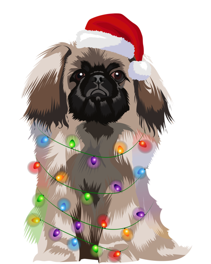 Pekingese Christmas Lights Xmas Dog Lover Santa Hat Funny Gift Sustainable Beanie