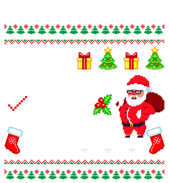 Santa Xmas List Nice Naughty Innocent Until Proven Guilty Cool Gift Pom Pom 12in Knit Beanie