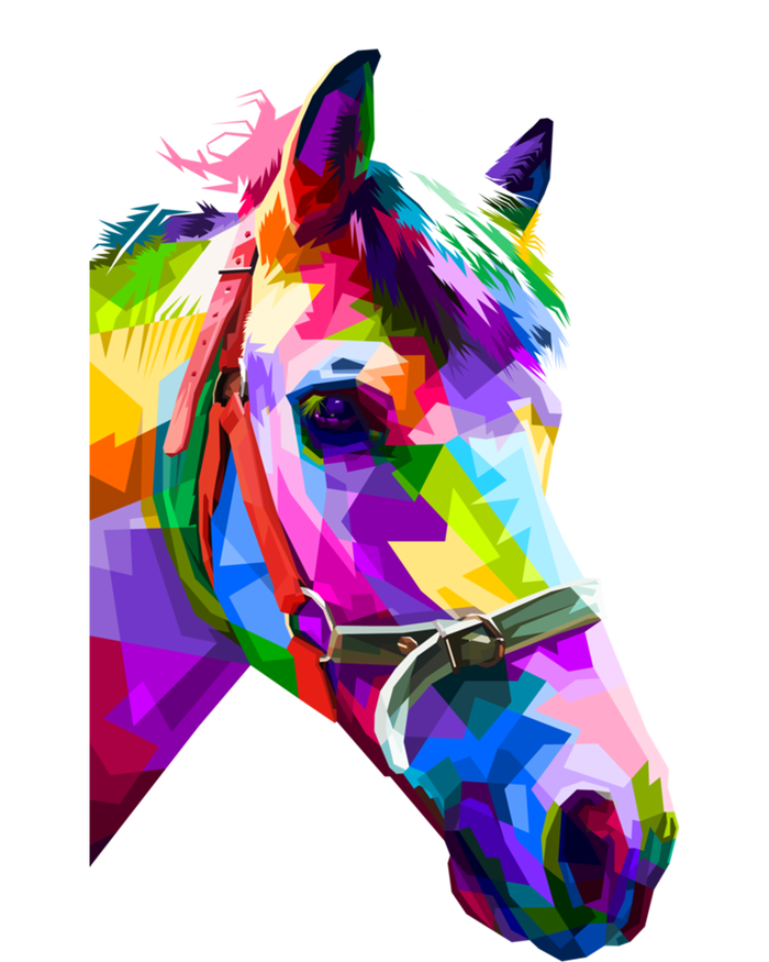 Colorful Pop Art Horse Portrait Funny Horses Gift Kids Sweatshirt