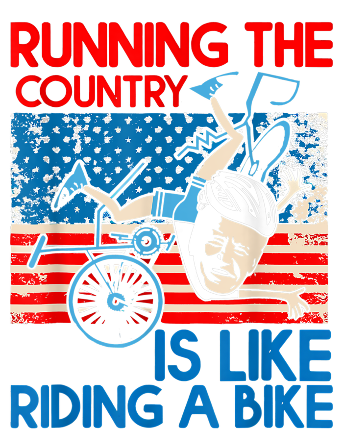 Anti Biden Falling Off Running Country Is Like Riding A Bike T-Shirt