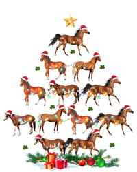 Horses Christmas Tree Horse Xmas Ornats Gift V-Neck T-Shirt