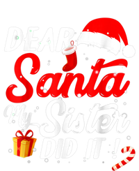 Dear Santa My Sister Did It Funny Christmas Boys Kids Long Sleeve Shirt