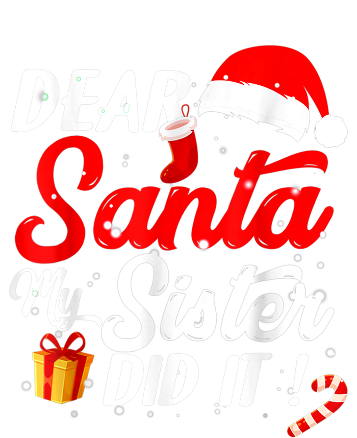 Dear Santa My Sister Did It Funny Christmas Boys Kids Long Sleeve Shirt