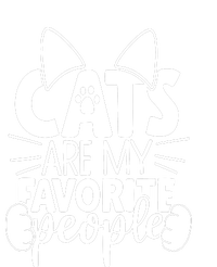 Cats Are My Favorite People Cat Cat Mom White Cat Premium T-Shirt