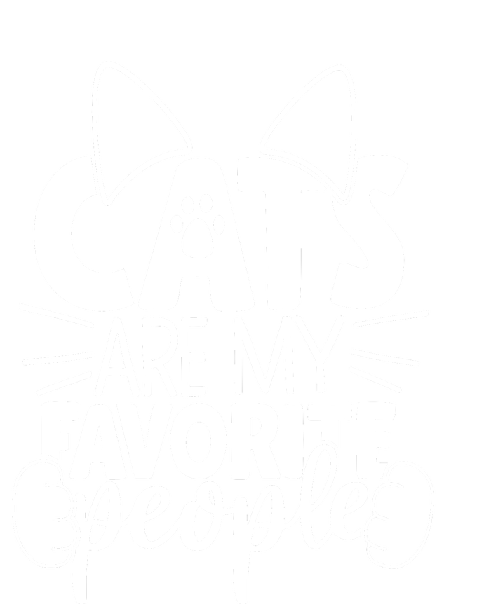 Cats Are My Favorite People Cat Cat Mom White Cat Premium T-Shirt