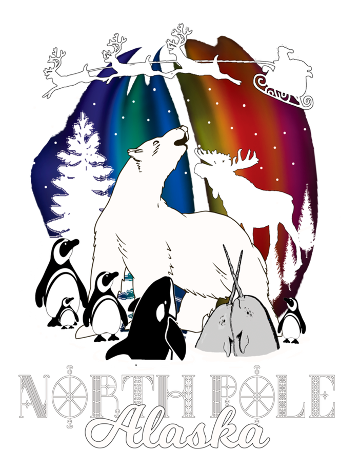 North Pole Alaska Aurora Borealis Christmas Town Souvenir Gift T-Shirt