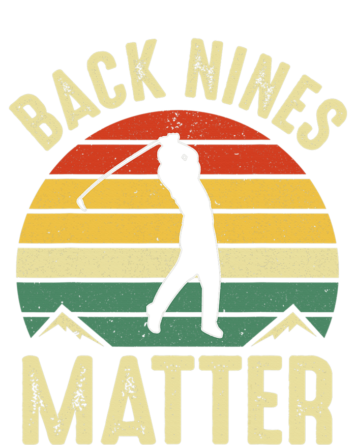 Back Nines Matter Funny Golfing Golf Lover Player Women's Long Sleeve Flannel Pajama Set 