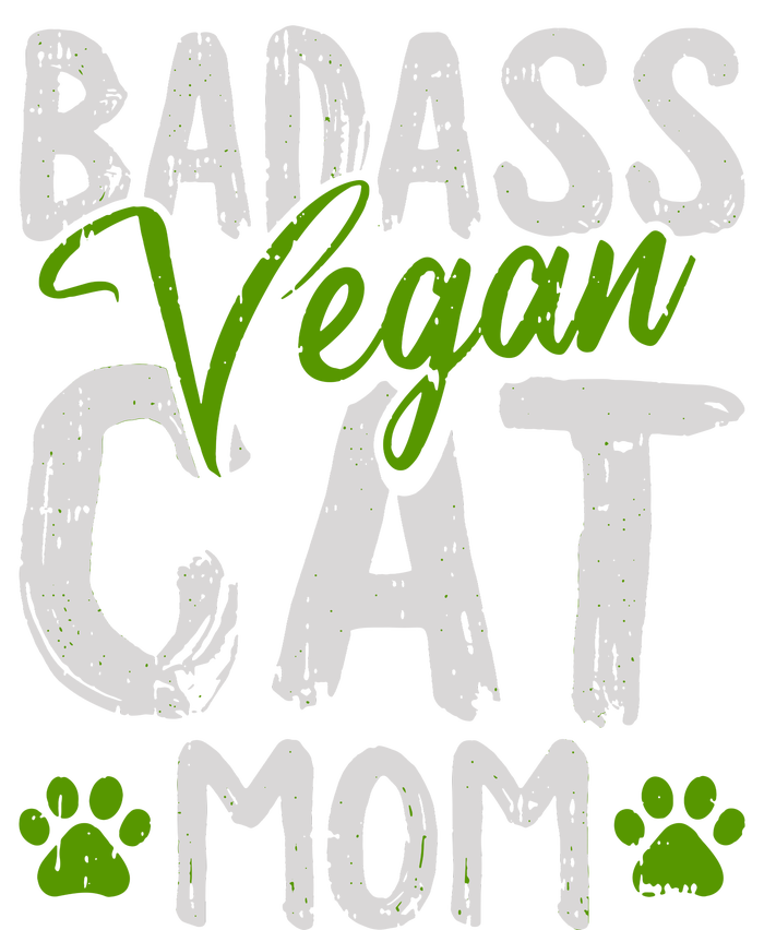 Womens Vegan Cat Mom MothersDay Badass Mama Paw Print Kitten Lover Women's Perfect Tri Tunic Long Sleeve Shirt