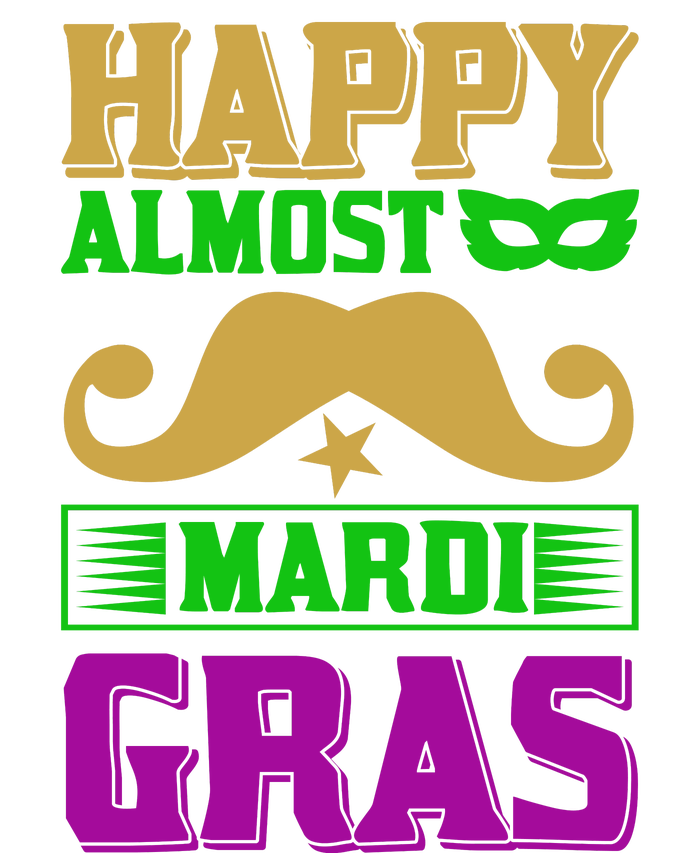 Happy Almost Mardi Gras Ladies Essential Flowy Tank