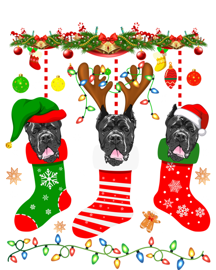 Cane Corso Dog In Christmas Socks Lights Xmas Gift T-Shirt