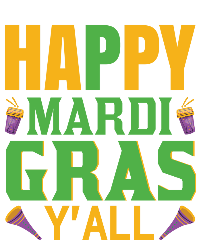 Happy Mardi Gras Ya'll Dry Zone Grid Polo