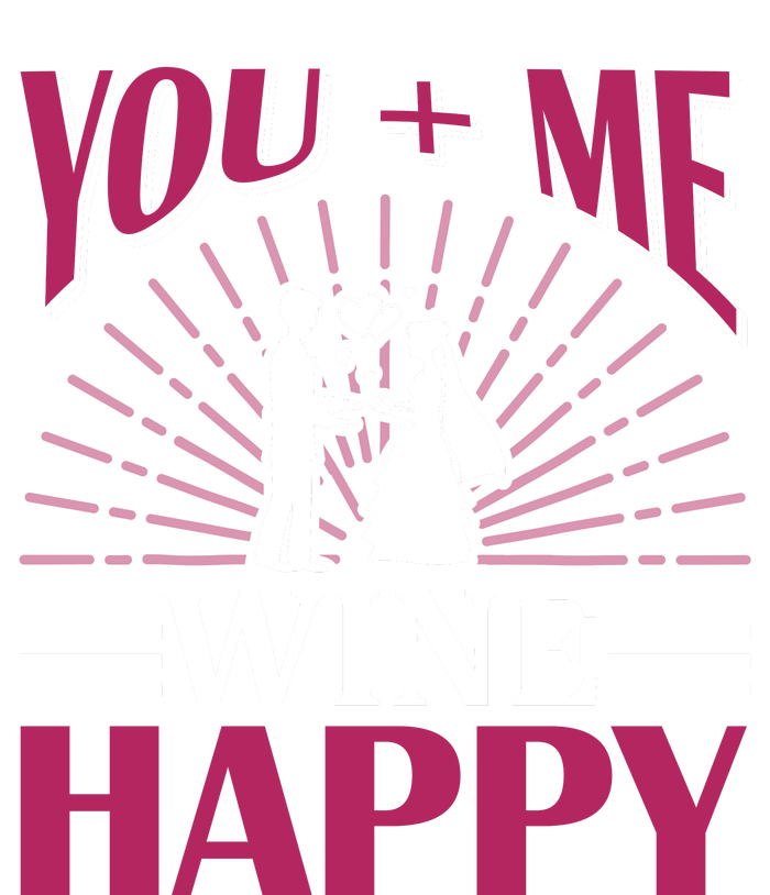 You And Me Wine Happy Women's Perfect Tri Tunic Long Sleeve Shirt