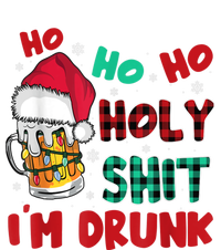 Ho Ho Holy Shit I'm Drunk Beer Santa Hat Christmas Drinking T-Shirt