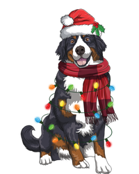 Bernese Mountain Christmas Light Funny Dog Lover Xmas Gift Funny Gift Sweatshirt