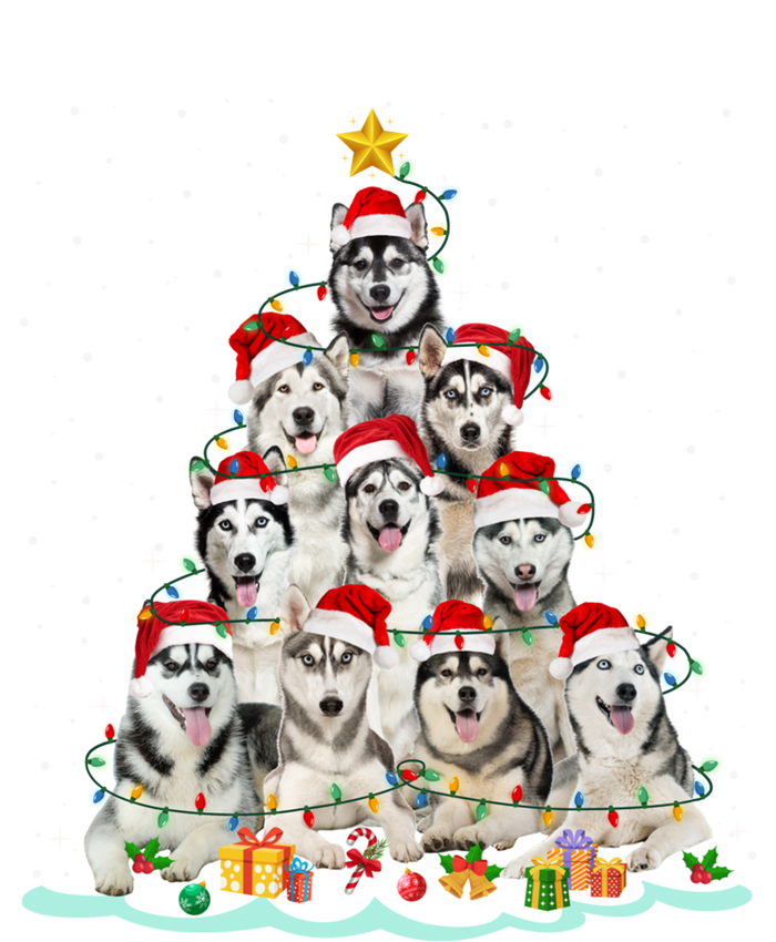 Siberian Husky Christmas Tree Dog Lights Pajamas Xmas Cool Gift Tote Bag