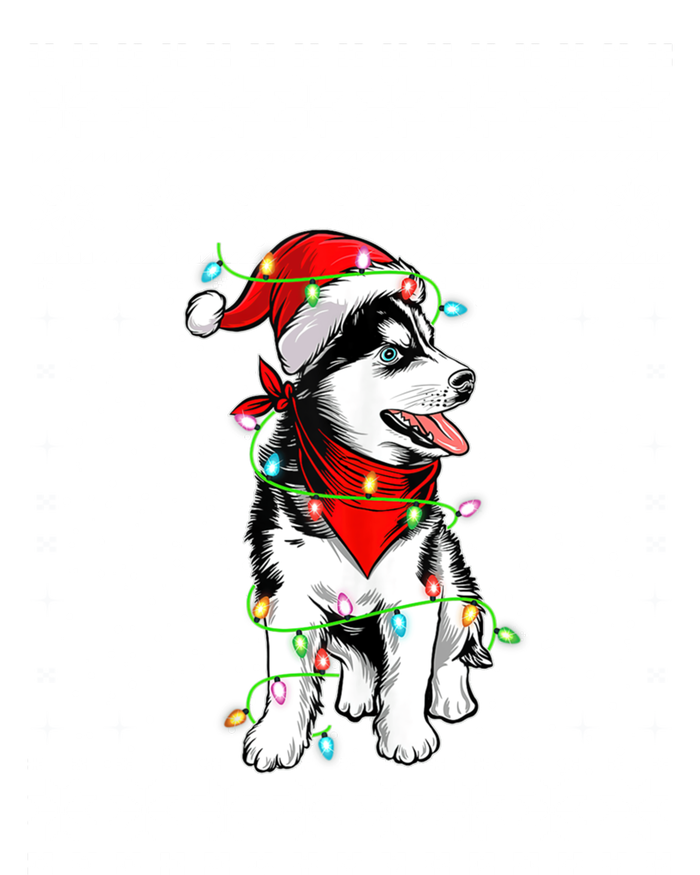 Siberian Husky Lovers Ugly Xmas Sweater Lights Santa Hat Gift Valucap Bio-Washed Visor