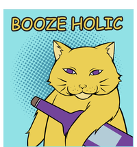 Booze Holic Cat Kids Hoodie