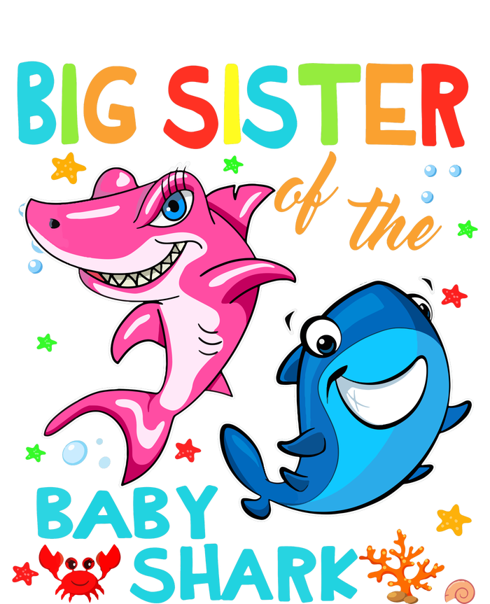 Big Sister Of The Baby Shark Birthday Big Sister Shark T-Shirt