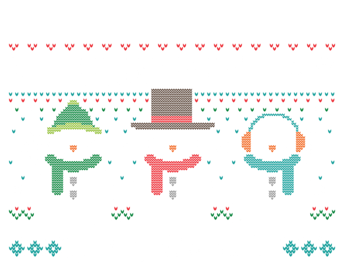 Chillin With My Snowmies Cute Snow Ugly Christmas Sweater Great Gift 16 in Basic Backpack