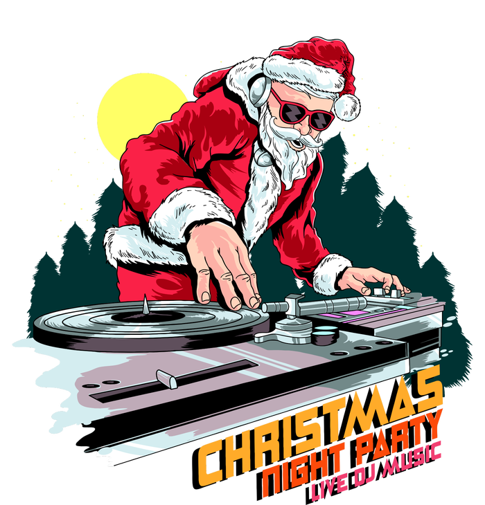 Santa Is The DJ Tall T-Shirt