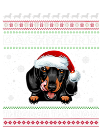 Dachshund Santa Christmas Ugly Sweater Through The Snow Tee Gift Women's V-Neck T-Shirt