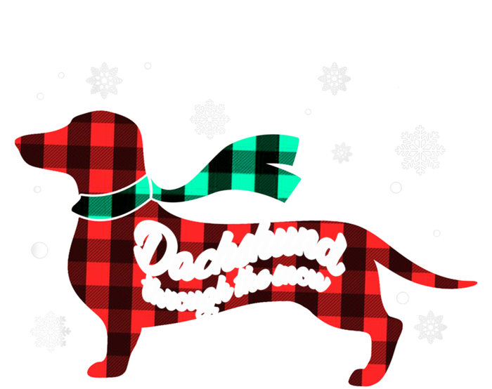 Plaid Dachshund Dog Through Snow Dog Lovers Merry Christmas Gift Kids Tie-Dye T-Shirt