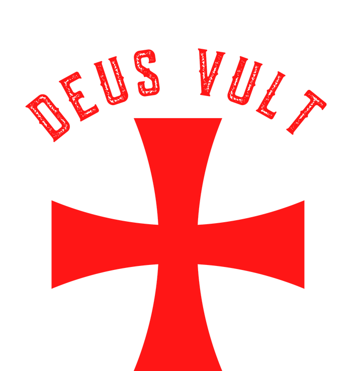 Roman Catholic Gift Deus Vult Crusader Cross Cooling Performance Crew T-Shirt