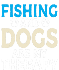 Fishing And Dogs Are My Therapy Funny Fishing Lover Tank Top