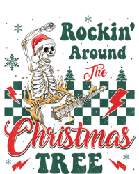 Rocking Around Christmas Tree Santa Hat Skeleton Guitar Xmas Sweatshirt Cinch Pack Bag