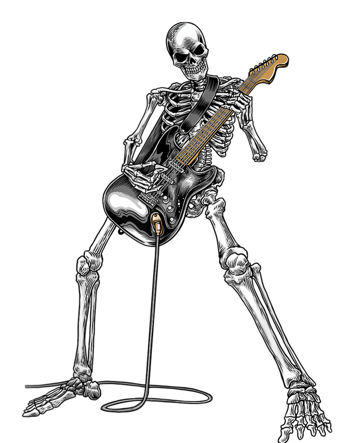 Happy Skeleton Guitar Guy - Rock And Roll Band Tees For  T-Shirt