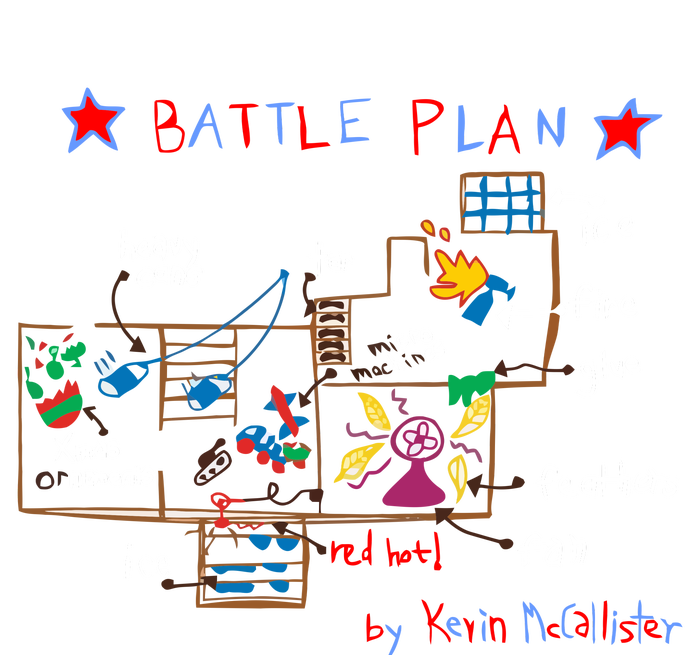 Kevin's Battle Plan When Home Alone Performance Fleece Hoodie