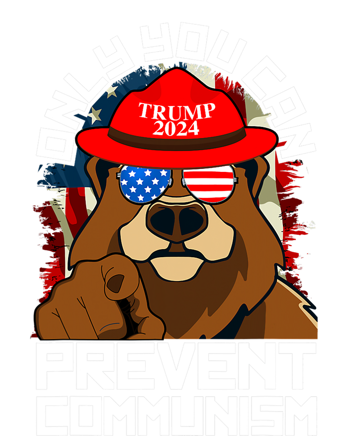 Trump Bear 45 47 MAGA 2024 Only You Can Prevent Communism T-Shirt