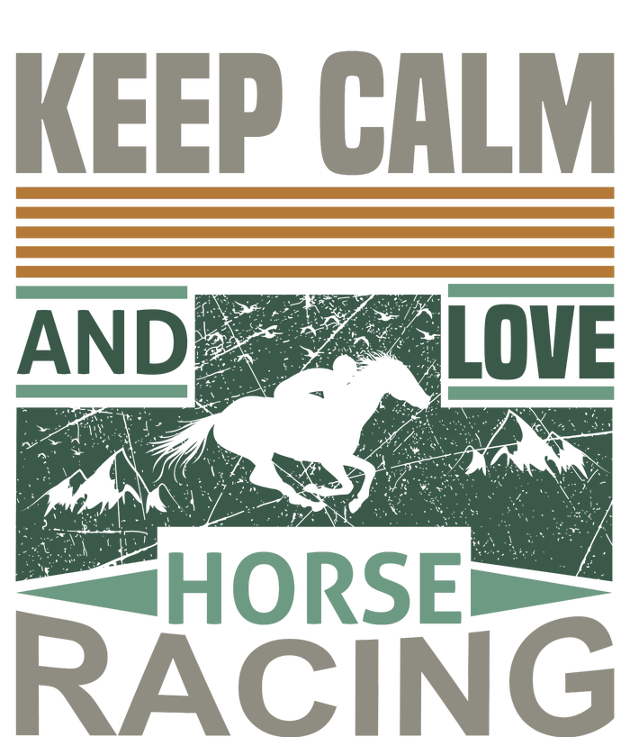 Keep Calm And Love Horse Racing Women's Crop Top Tee