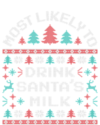 Most Likely to Drink Santa’s Milk Christmas Family Pajama PJ Dry Zone Grid Polo