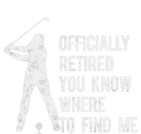 Officially Retired Gift Golf Dad Golfing Retirement Golfer Kids Tie-Dye T-Shirt