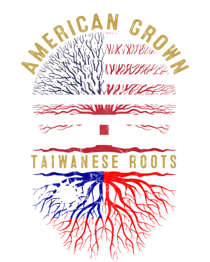 Distressed Tree Usa Flag American Grown Taiwanese Roots Gift Kids T-Shirt