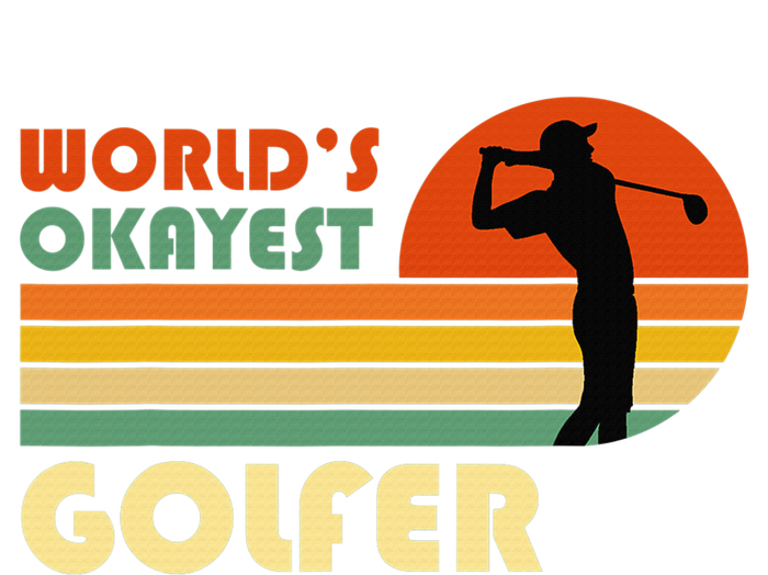 World's Okayest Golfer Funny Golf Retro T-Shirt