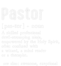 Funny Pastor Definition Gift Christian Preachers Women's Knotted Racerback Tank