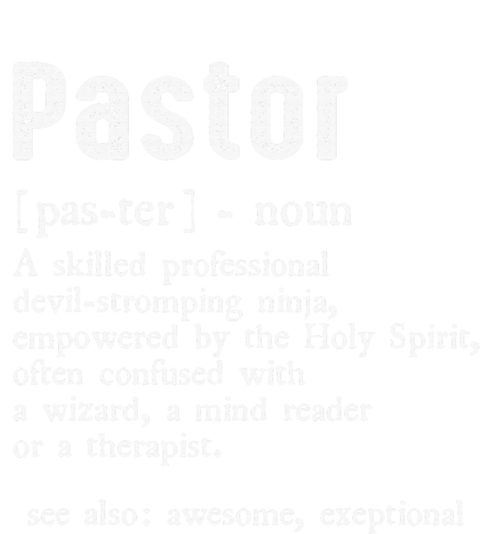 Funny Pastor Definition Gift Christian Preachers Women's Knotted Racerback Tank