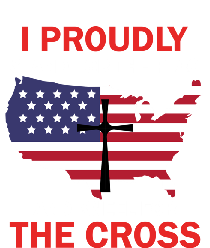 I Proudly Stand For The Flag And Kneel For The Cross Funny Gift Tie-Dye T-Shirt