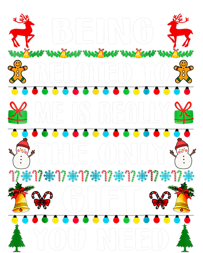 Being Related To Me Funny Xmas Family Matching Christmas Tie Dye Hoodie